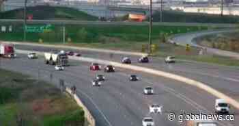 Driver dead after crashing into back of truck on Highway 410 in Brampton