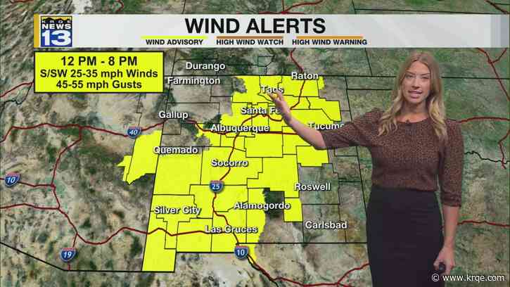 Strong wind, fire danger and storms Wednesday