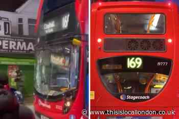 Ilford Lane bus windscreen smashed by man throwing 'rocks'