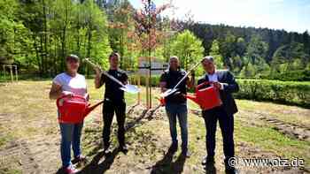 Neue Bäume im Leubengrund bei Kahla gepflanzt