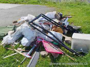 Fly-tippers dump rubbish at Harrison Park in Wallasey