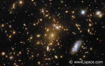 Hubble Telescope gazes into the heart of a monstrous galaxy cluster (photo)
