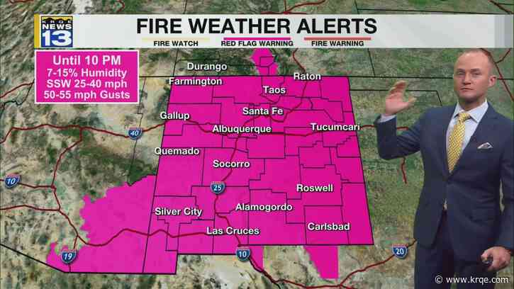 Strong winds die down Wednesday night