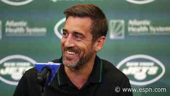 Rodgers' Jets debut set for MNF vs. Bills Sept. 11