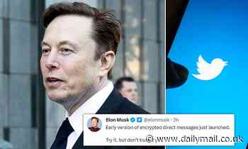 Twitter launches encrypted DMs - but Elon Musk warns users NOT to trust the WhatsApp feature yet 