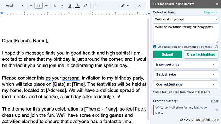 How to Use ChatGPT in Google Docs