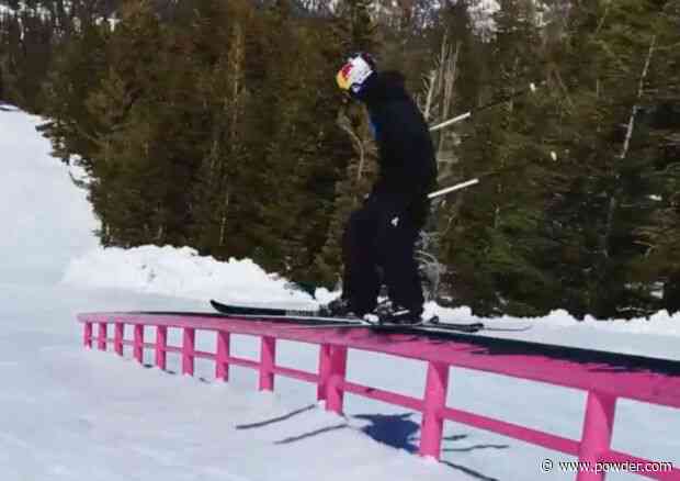 Jesper Tjäder Rides Ridiculously Long Rail With Ease