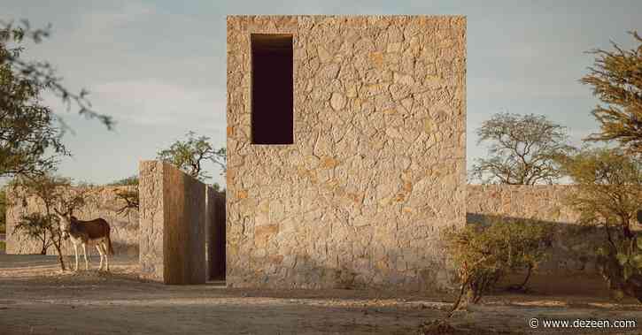 HW Studio divides a rural Mexican house with large stone walls