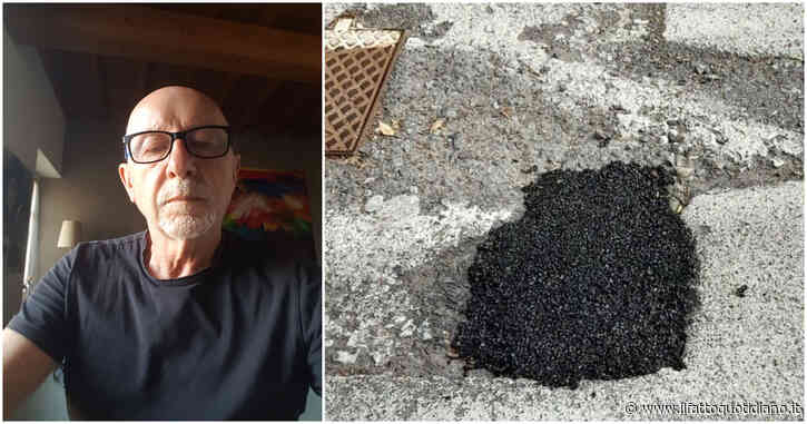 Barlassina, un pensionato ripara una buca in strada: il Comune lo multa di 800 euro