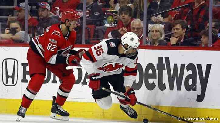 Jesper Fast scores on OT deflection, Hurricanes eliminate Devils in Game 5