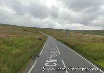 Temporary traffic lights between Clitheroe and Sabden