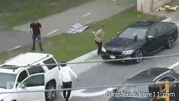 Road rage incident leads to landscape brick and rock tossing