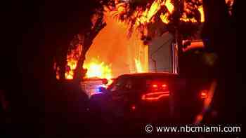 Barricaded Man Sets House on Fire in Fort Lauderdale During Murder-Suicide : Police