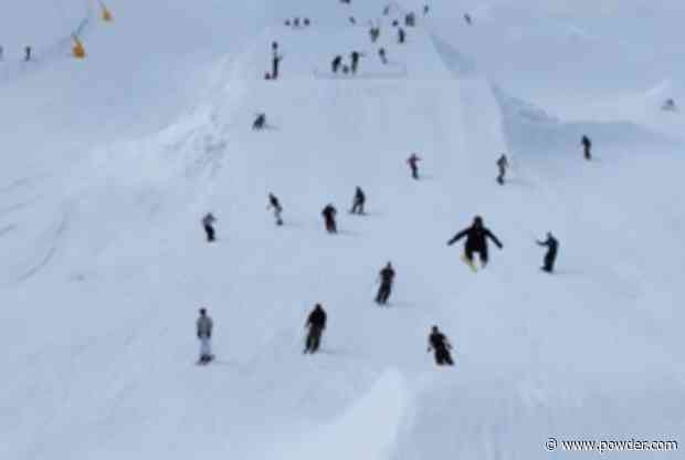 Don't Fall: Skiers Packed Like Sardines On Absurdly Busy Ski Run