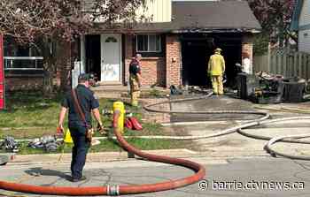Garage fire in Barrie leads to $50k in damages