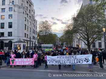 New Scotland Yard vigil after police kill dogs in Tower Hamlets