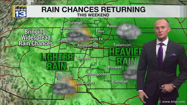 Strong canyon wind overnight and rain chances this weekend