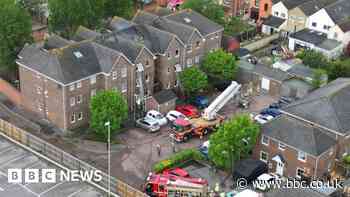 Drone captures aftermath of Gosport flats fire