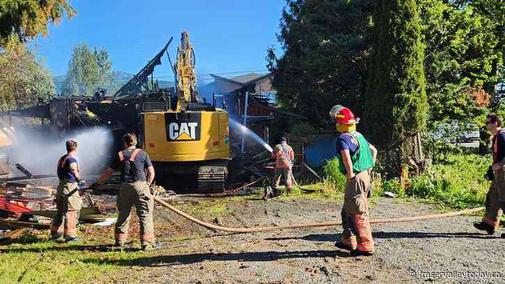 Chilliwack home burns overnight, gets demolished Saturday