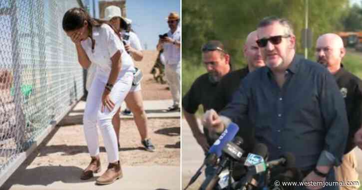 Fired-Up Ted Cruz Asks AOC the Perfect 'White Pantsuit' Question While Standing at the Border