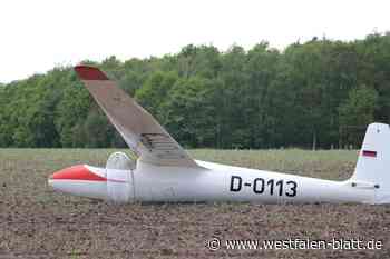 Segelflieger geht auf Rahdener Acker nieder