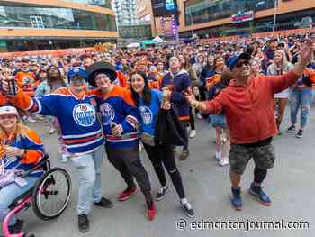 Good fences, good neighbours: Ice District watch party to allow kids in for Sunday's Oilers game