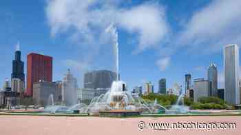 Chicago's Iconic Buckingham Fountain in Grant Park Turns On For Summer