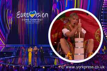 Eurovision 2023: Mel Giedroyc recreates Polish milkmaid act