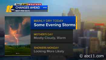 Saturday Night Storms, Drier Mother's Day