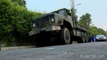 Man arrested in stolen 5-ton military vehicle after leading police on Maryland highway chase