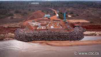 A controversial P.E.I. development includes a stony seawall. Critics say it threatens the shoreline
