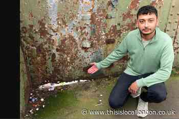 Rusty railway bridge in Wembley poses 'danger' to community
