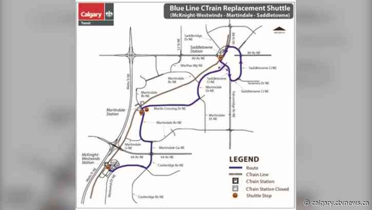 CTrain service disrupted on Blue Line Sunday