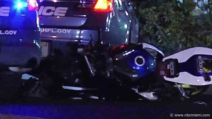Suspect Arrested, Officer Hospitalized After Being Struck by Stolen Motorcycle in Hialeah