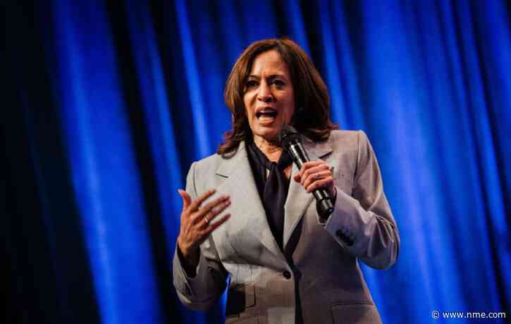 Vice President Kamala Harris shows off new vinyl records haul