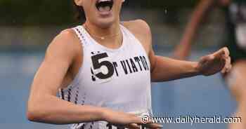 Saint Viator senior's hurdle: to repeat as state champion
