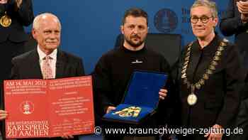 Selenskyj in Aachen mit Karlspreis geehrt