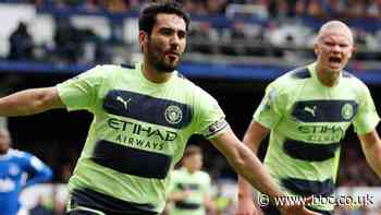 Everton 0-3 Man City: Erling Haaland and Ilkay Gundogan take league leaders to two wins from title