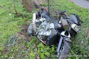 Motorradfahrer wird bei Unfall in Vlotho schwer verletzt