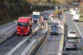 A33: Nur eine Spur Richtung Brilon