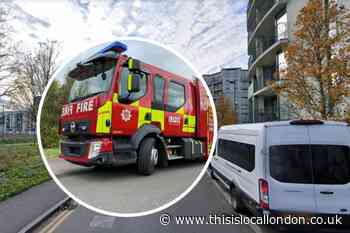 Firefighters tackle Heybourne Crescent, Colindale, fire