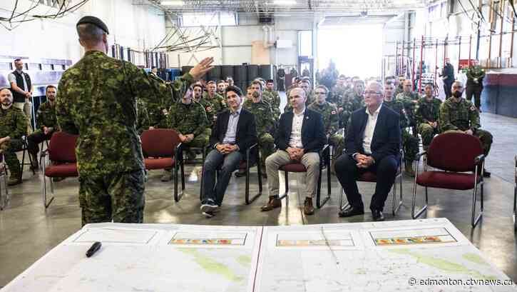 Alberta wildfires: Trudeau visits CAF base; provincial update coming this afternoon