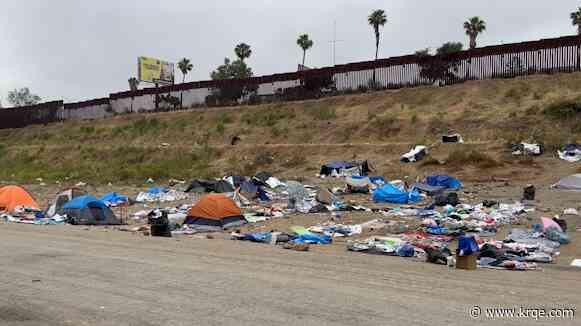 Migrant border camp pops up 80 miles east of San Diego