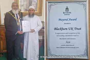 Blackburn charity presented with Mayor's Award at town hall