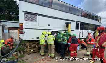 Man trapped in coach suspension freed by emergency services