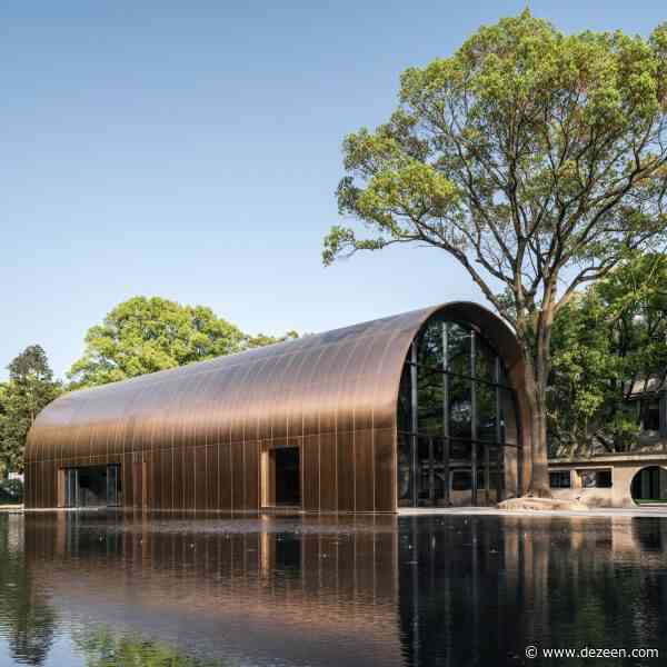 Wutopia Lab reveals "shimmering whale" Shanghai museum with arched copper shell