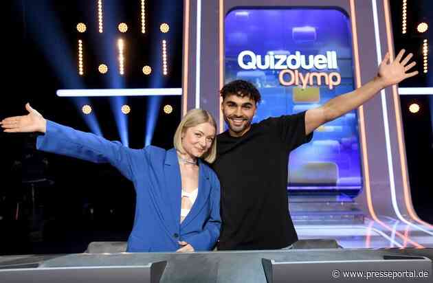 Social-Media-Sternchen gegen den Olymp: Anna Engelschall und Younes Zarou bei Esther Sedlaczek / "Quizduell-Olymp" am Freitag, 19. Mai, 18:50 Uhr im Ersten