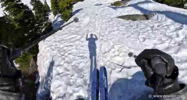 Skier Throws Down Blistering Run Under Chairlift