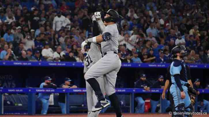 Judge homers as Yankees overcome ejection of starter German in 6-3 win over Blue Jays