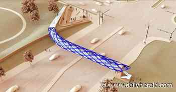 Schaumburg selects design for Meacham Road pedestrian bridge serving entertainment district